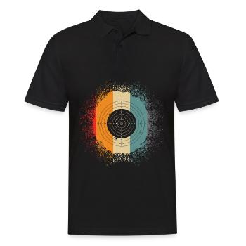 Club de tir - cible rétro - Polo Homme - noir - Devant - Kai (181cm)