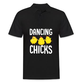Funny dancing chicks friends dancing girls - Men's Polo Shirt - black - Front - Kai (181cm)