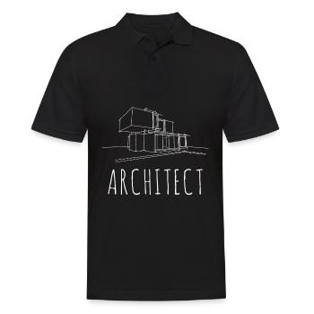 Architekt - Architektur moderne Skizze - Männer Poloshirt - Schwarz - Vorne - Kai (181cm)