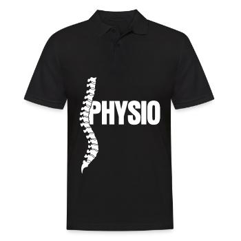 Physio & Physiotherapist - Spine - Men's Polo Shirt - black - Front - Kai (181cm)