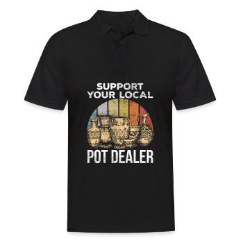 Funny potter joke for clay potters - Men's Polo Shirt - black - Front - Kai (181cm)