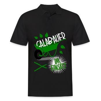 Galabau - Im Einsatz Spruch lustig - Männer Poloshirt - Schwarz - Vorne - Kai (181cm)