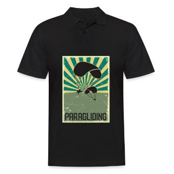 Paraglider aerobatics hobby paraglider - Men's Polo Shirt - black - Front - Kai (181cm)