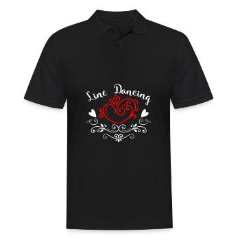 Danse en ligne danseur de coeur fille danse occidentale - Polo Homme - noir - Devant - Kai (181cm)