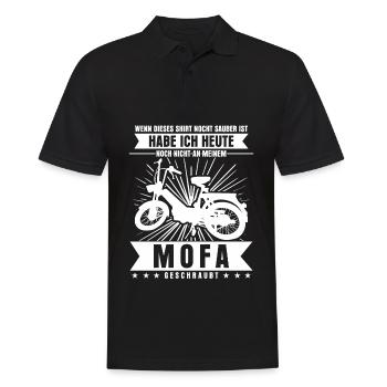 Mofa Schrauber Spruch Lustig - Männer Poloshirt - Schwarz - Vorne - Kai (181cm)