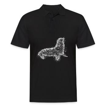 Sceau - graphique de joints de baisse - Polo Homme - noir - Devant - Kai (181cm)