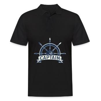 Bootskapitän Humor Segelboot Segler - Männer Poloshirt - Schwarz - Vorne - Kai (181cm)