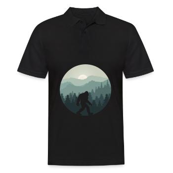 Bigfoot Berg Wald Sasquatch Fan - Männer Poloshirt - Schwarz - Vorne - Kai (181cm)