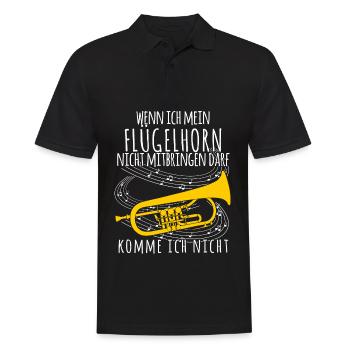 Flügelhorn - lustiger Spruch Witz - Männer Poloshirt - Schwarz - Vorne - Kai (181cm)