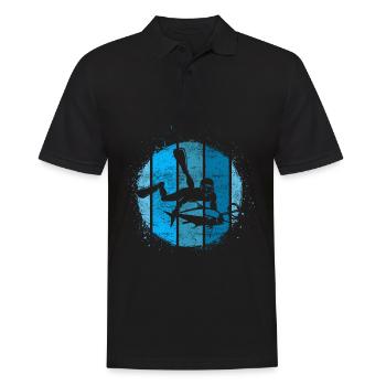 Apnéiste sous-marin de l'océan - Polo Homme - noir - Devant - Kai (181cm)