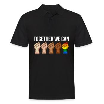 Anti racism black lgbtq human rights - Men's Polo Shirt - black - Front - Kai (181cm)