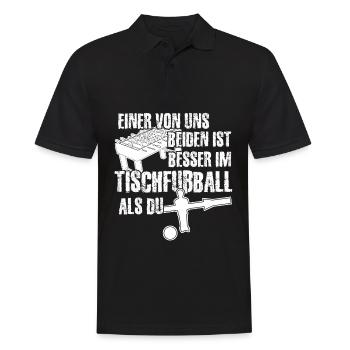 Tischkicker - lustiger Spruch - Männer Poloshirt - Schwarz - Vorne - Kai (181cm)