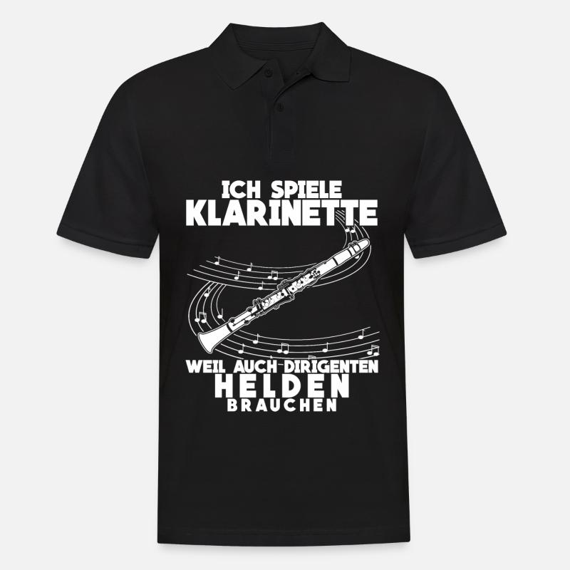 Klarinette - lustiger Dirigenten Spruch - Männer Poloshirt - Schwarz