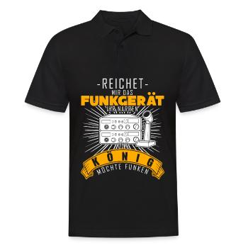 Amateurfunk Amateurfunker Spruch Witz - Männer Poloshirt - Schwarz - Vorne - Kai (181cm)