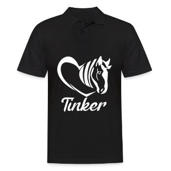 Irish Tinker Reiten lustiger Spruch - Männer Poloshirt - Schwarz - Vorne - Kai (181cm)