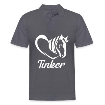 Irish tinker riding funny saying - Men's Polo Shirt - charcoal grey - Front - Nico (186cm)