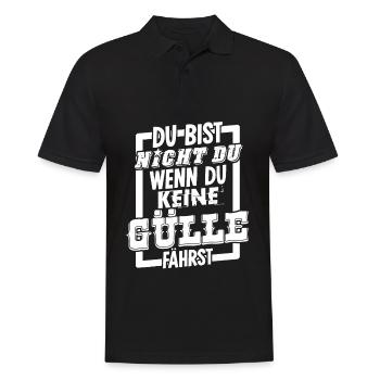 Gülle - lustiger Landwirt Spruch - Männer Poloshirt - Schwarz - Vorne - Kai (181cm)