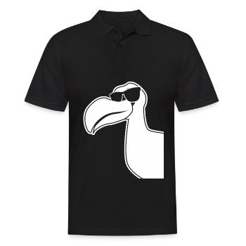 Dodos - Dodo with sunglasses - Men's Polo Shirt - black - Front - Kai (181cm)