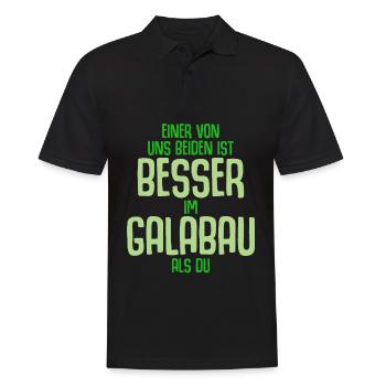 Galabau Spruch Landschaftsgärtner Witz - Männer Poloshirt - Schwarz - Vorne - Kai (181cm)