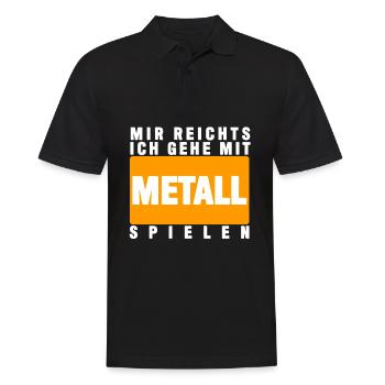 Metallbauer - lustiger Metall Spruch - Männer Poloshirt - Schwarz - Vorne - Kai (181cm)