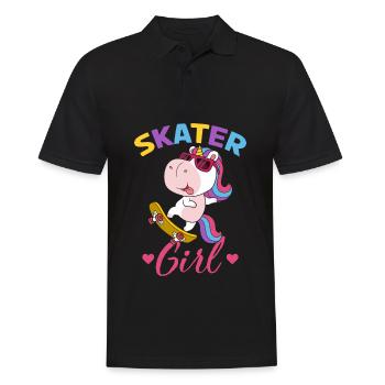 Skate Girl Einhorn Skateboard - Polo Homme - noir - Devant - Kai (181cm)