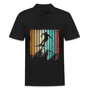 Ski ski ski vintage ski alpin ski ski - Polo Homme - noir - Devant - Kai (181cm)