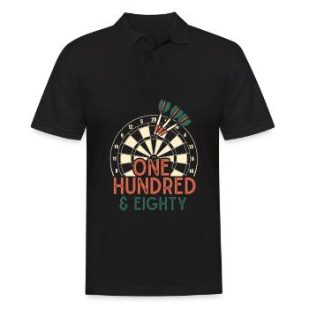 Vintage Darts Dartscheibe 180 One Hundred Eighty - Men's Polo Shirt - black - Front - Kai (181cm)