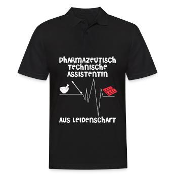 PTA Spruch - lustiger Apotheken Witz - Männer Poloshirt - Schwarz - Vorne - Kai (181cm)