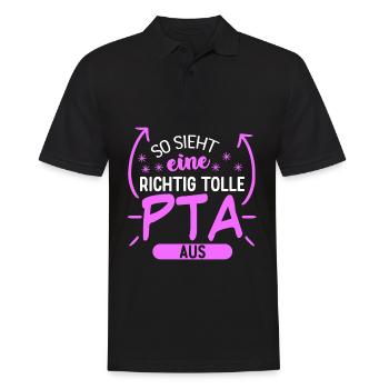 PTA Spruch lustiger Apotheken Witz - Männer Poloshirt - Schwarz - Vorne - Kai (181cm)