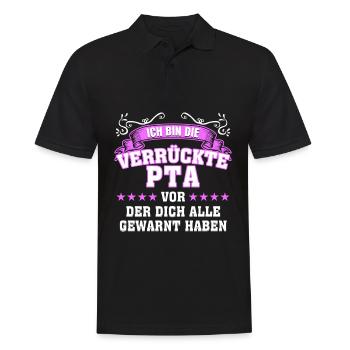 Verrückte PTA Spruch - Männer Poloshirt - Schwarz - Vorne - Kai (181cm)