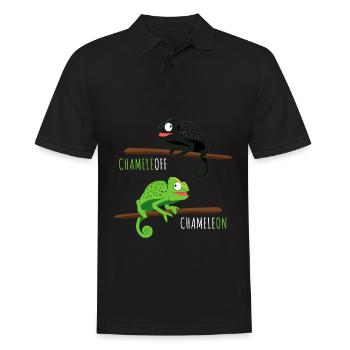 Chameleoff Chameleon Saying - Men's Polo Shirt - black - Front - Kai (181cm)