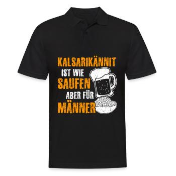 Kalsarikännit Bier saufen für Männer - Männer Poloshirt - Schwarz - Vorne - Kai (181cm)