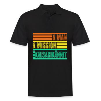 Kalsarikännit Retro - Männer Poloshirt - Schwarz - Vorne - Kai (181cm)