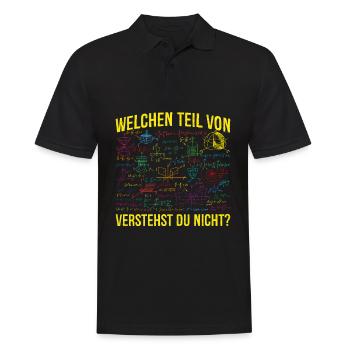 Lustiger Mathematik Algebra Spruch Mathe Formeln - Männer Poloshirt - Schwarz - Vorne - Kai (181cm)