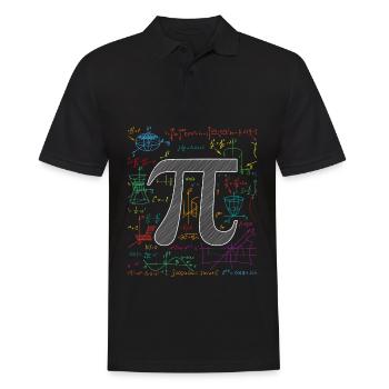 3.14 Math Formulas Irrational Number Pi - Men's Polo Shirt - black - Front - Kai (181cm)