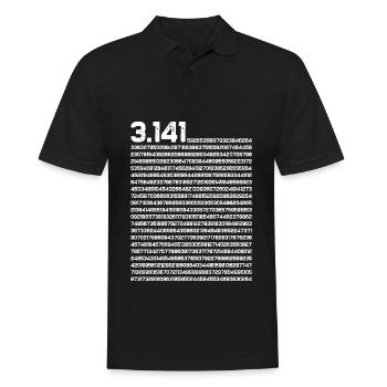 3,14 Kreiszahl Mathe Irrationale Zahl Pi - Männer Poloshirt - Schwarz - Vorne - Kai (181cm)