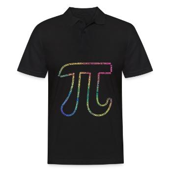 Irrational Number Pi 3.14 Math Colorful - Men's Polo Shirt - black - Front - Kai (181cm)