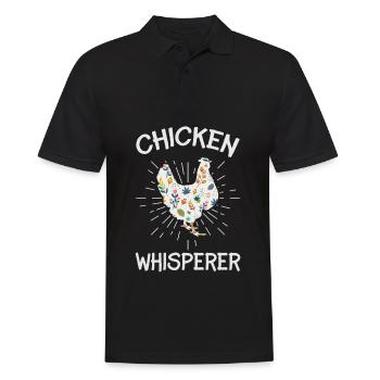 Chicken whisperer hen poultry farmer chicken farm - Men's Polo Shirt - black - Front - Kai (181cm)