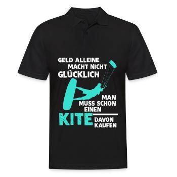 Kiteboarding Kitesurfer Kitesurfing - Männer Poloshirt - Schwarz - Vorne - Kai (181cm)