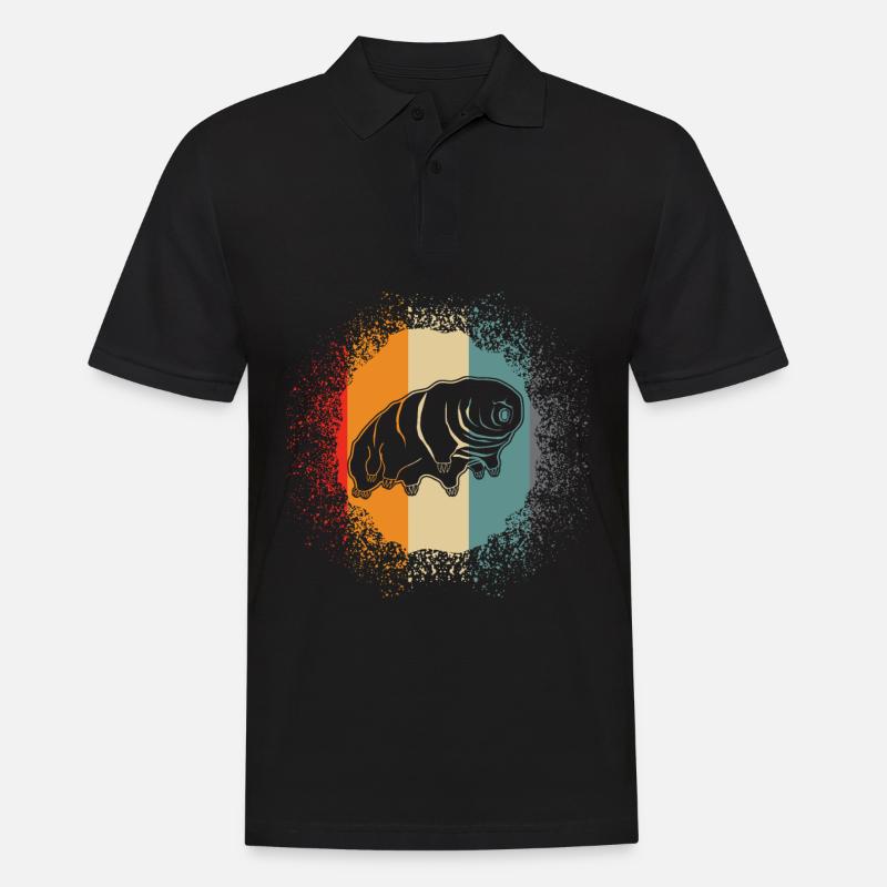 Tardigrade Retro - Männer Poloshirt - Schwarz