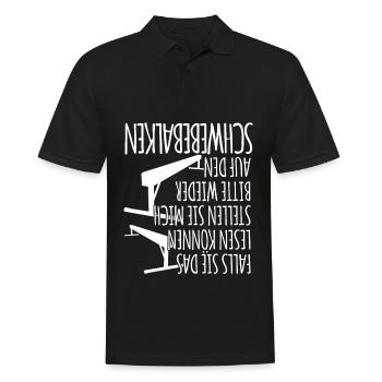 Turnen Handstand Schwebebalken - Männer Poloshirt - Schwarz - Vorne - Kai (181cm)