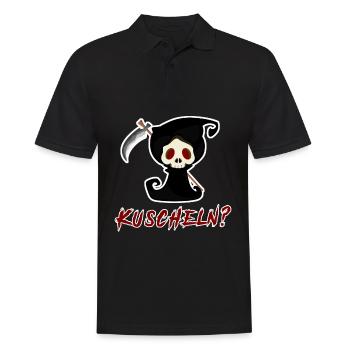 Sensenmann Spruch lustig - Männer Poloshirt - Schwarz - Vorne - Kai (181cm)