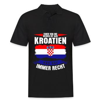 Kroatien Spruch lustig - Männer Poloshirt - Schwarz - Vorne - Kai (181cm)
