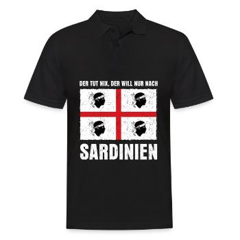 Sardinien Italien Urlaub Spruch - Männer Poloshirt - Schwarz - Vorne - Kai (181cm)