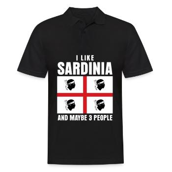 Sardinia Holidays Sardinia - Men's Polo Shirt - black - Front - Kai (181cm)