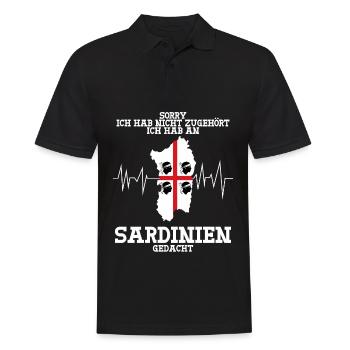 Sardinien Italien Urlaub Insel - Männer Poloshirt - Schwarz - Vorne - Kai (181cm)