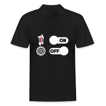 Sardinia - Sardegna ON and World OFF - Men's Polo Shirt - black - Front - Kai (181cm)