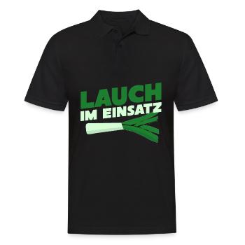 Lauch im Einsatz - Fitness Spruch - Männer Poloshirt - Schwarz - Vorne - Kai (181cm)