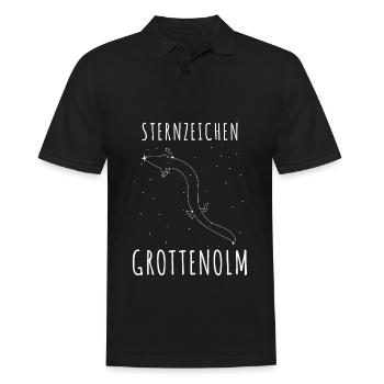 Grottenolm Sternenhimmel - Männer Poloshirt - Schwarz - Vorne - Kai (181cm)