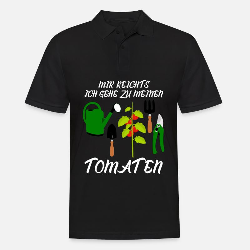 Tomaten und Tomate Spruch - Männer Poloshirt - Schwarz